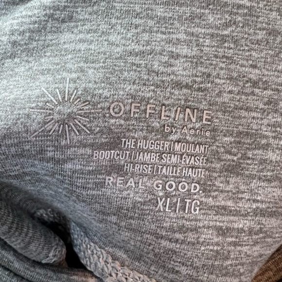 OFFLINE by Aerie Women's The Hugger Bootcut Hi-Rise Leggings Heather Gray Sz XL - Picture 9 of 10